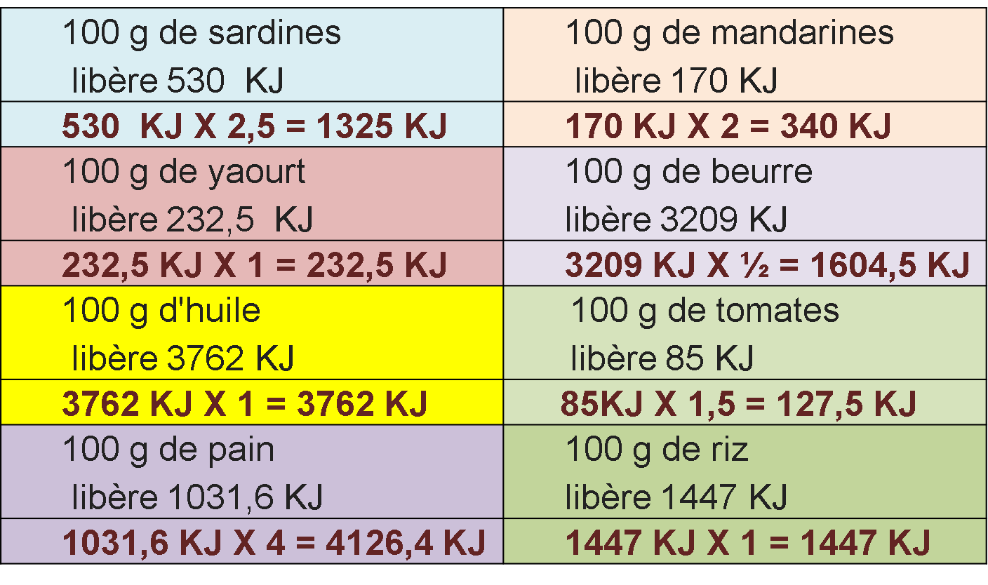 Activité 3 : La ration alimentaire – Preparia